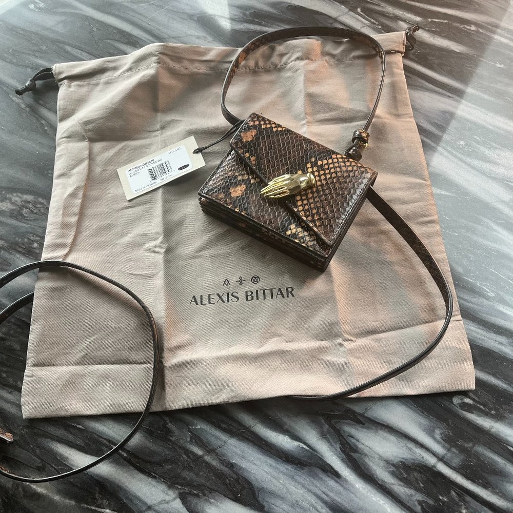 Alexis Bittar -In My Dreams Mini Accordion Bag - Amber Python